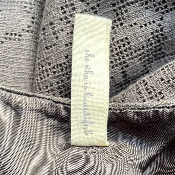 Anthropologie Maeve Dress Women's Size Small Y2K Gray Lace Ruffle Short Sundress - Picture 12 of 15